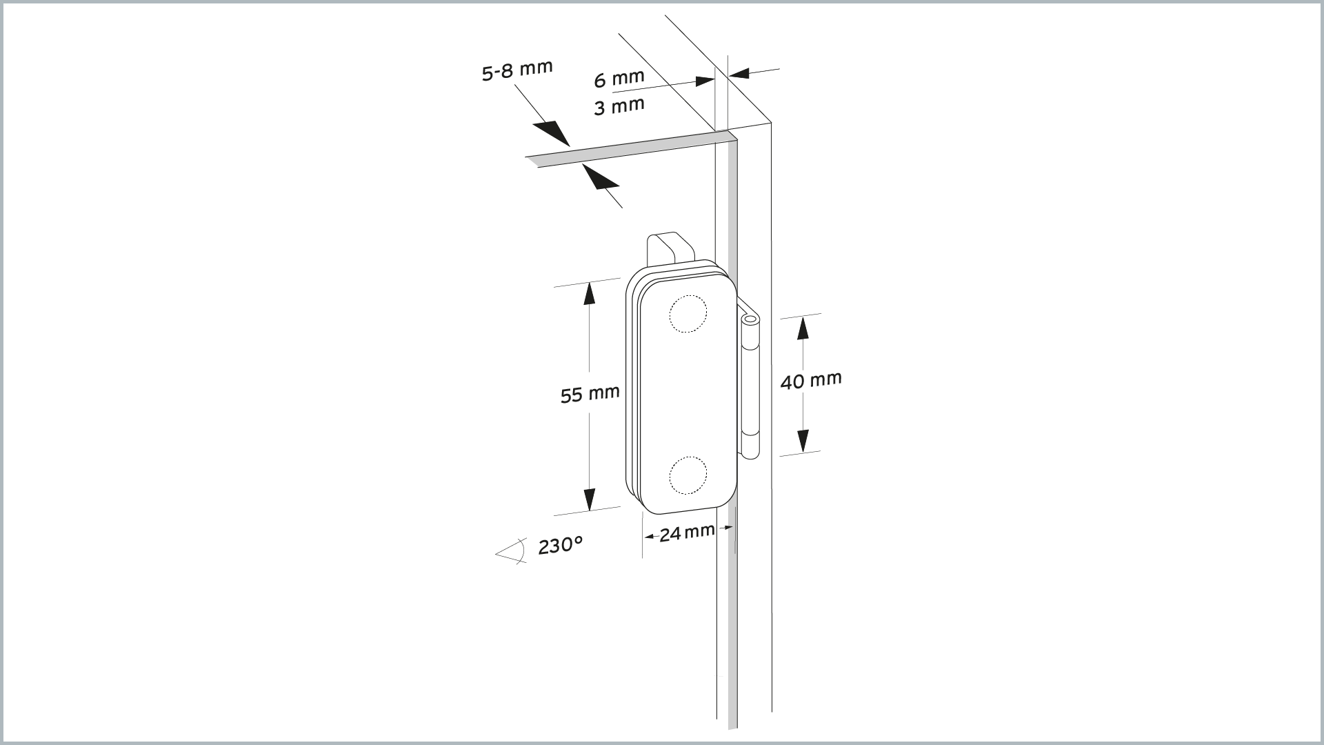 ep8102 - joint protection de pupitre porte verre à clipser - lg 25m